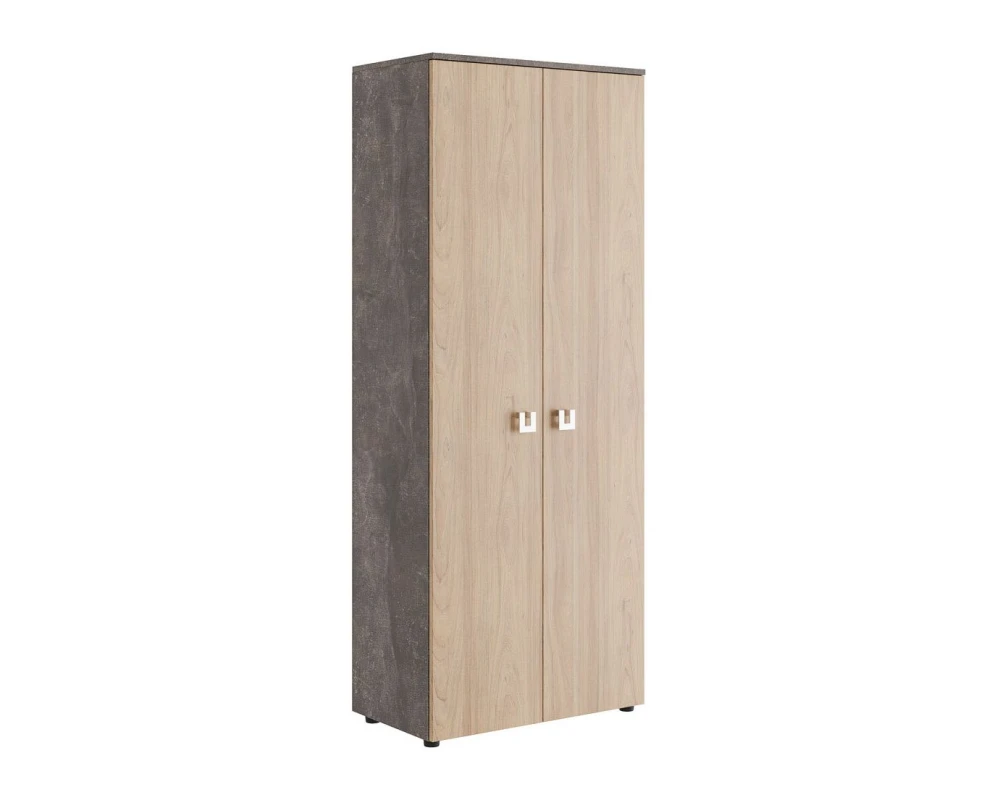 Гардероб 78x45x198 Солид Б / Solid B Вяз/Бетон темный