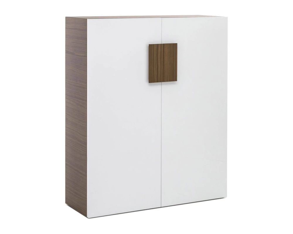 Шкаф для бумаг 120x44,8x150,5 Kyo Орех/Белый