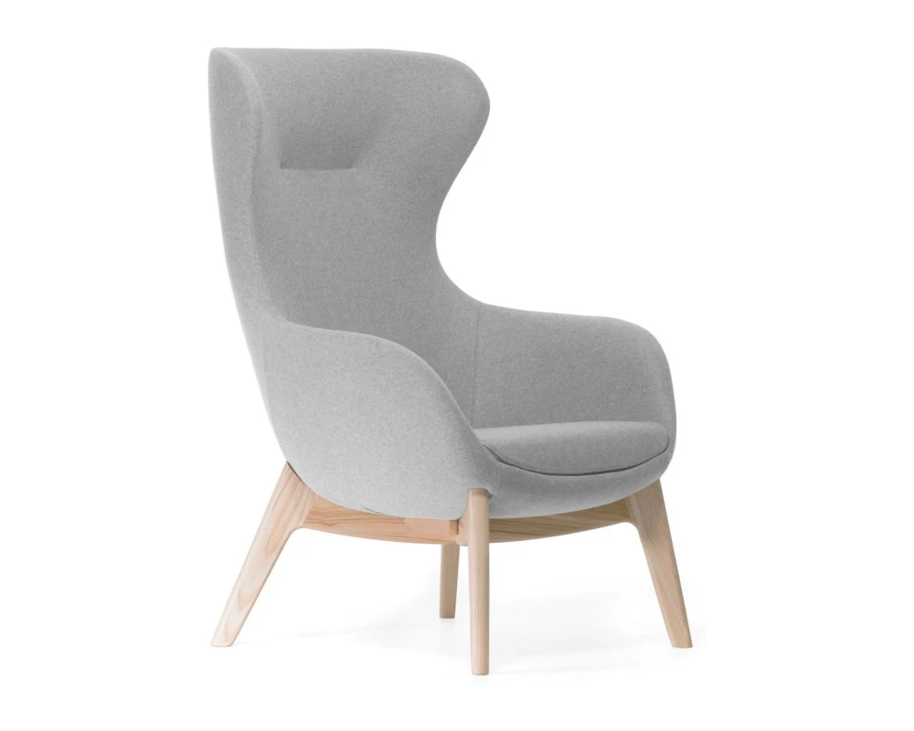 Кресло Elegance Wood Войлок, Серый