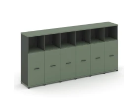 Шкаф 6 узких секций, 3 ниши CN.STU-363 A 2500x420x1186 Концепт / Concept images