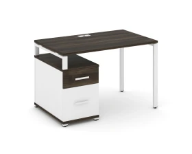 Стол письменный с 1 опорной тумбой CN.SP-306 W 1180/1546x720x750 Концепт / Concept images