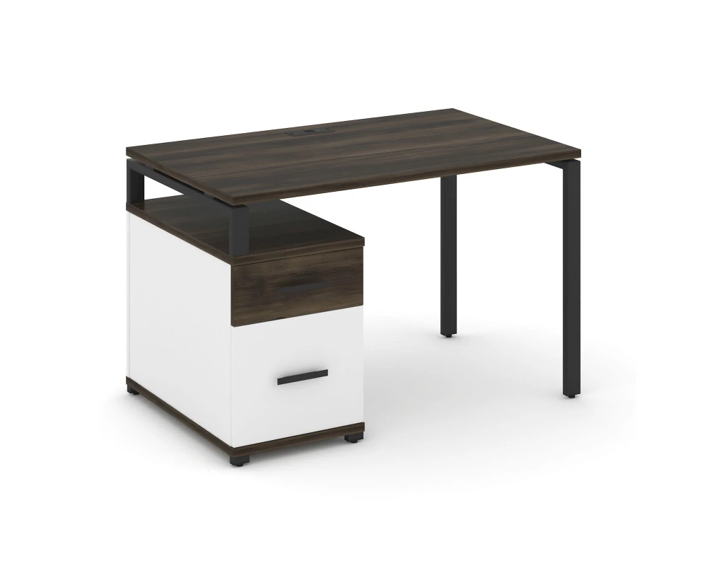 Стол письменный с 1 опорной тумбой CN.SP-306 W 1180/1546x720x750 Концепт / Concept