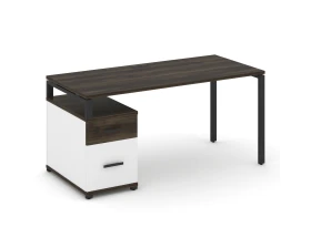 Стол письменный с 1 опорной тумбой CN.SP-308 W 1580/1946x720x750 Концепт / Concept images
