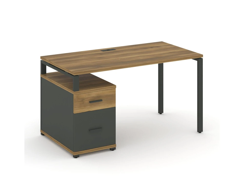 Стол письменный с 1 опорной тумбой CN.SP-308 W 1580/1946x720x750 Концепт / Concept