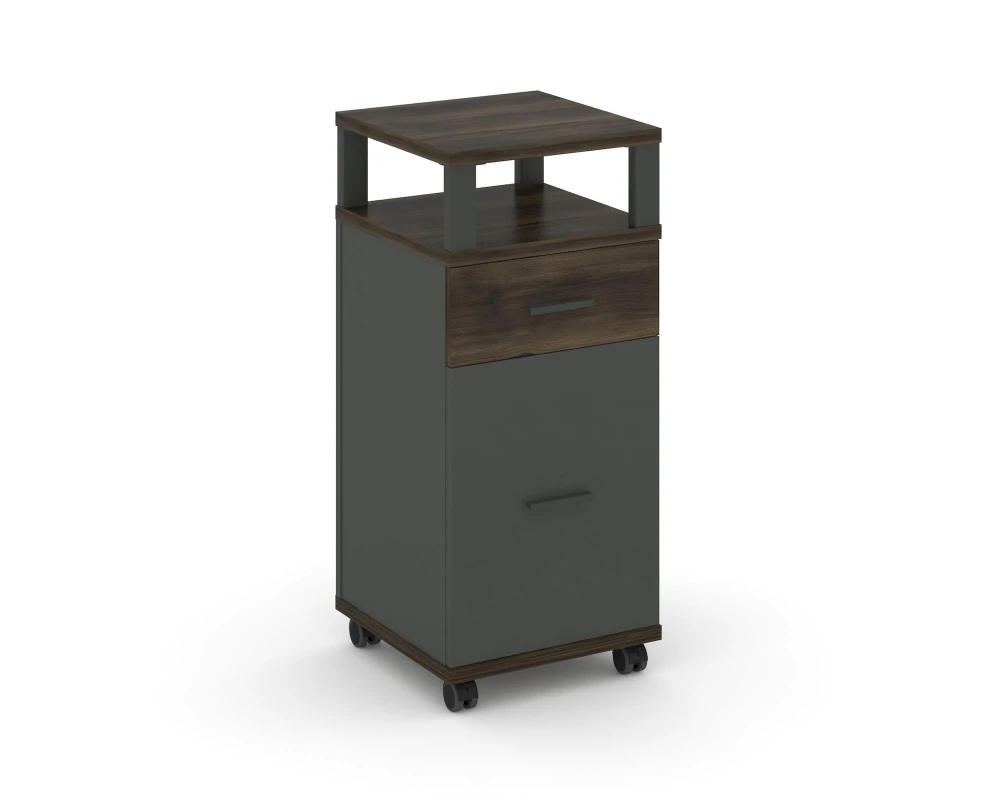 Тумба мобильная 1 ящ. 1 распаш. фасад с надставкой CN.TUM-012 A 420x420x949 Концепт / Concept