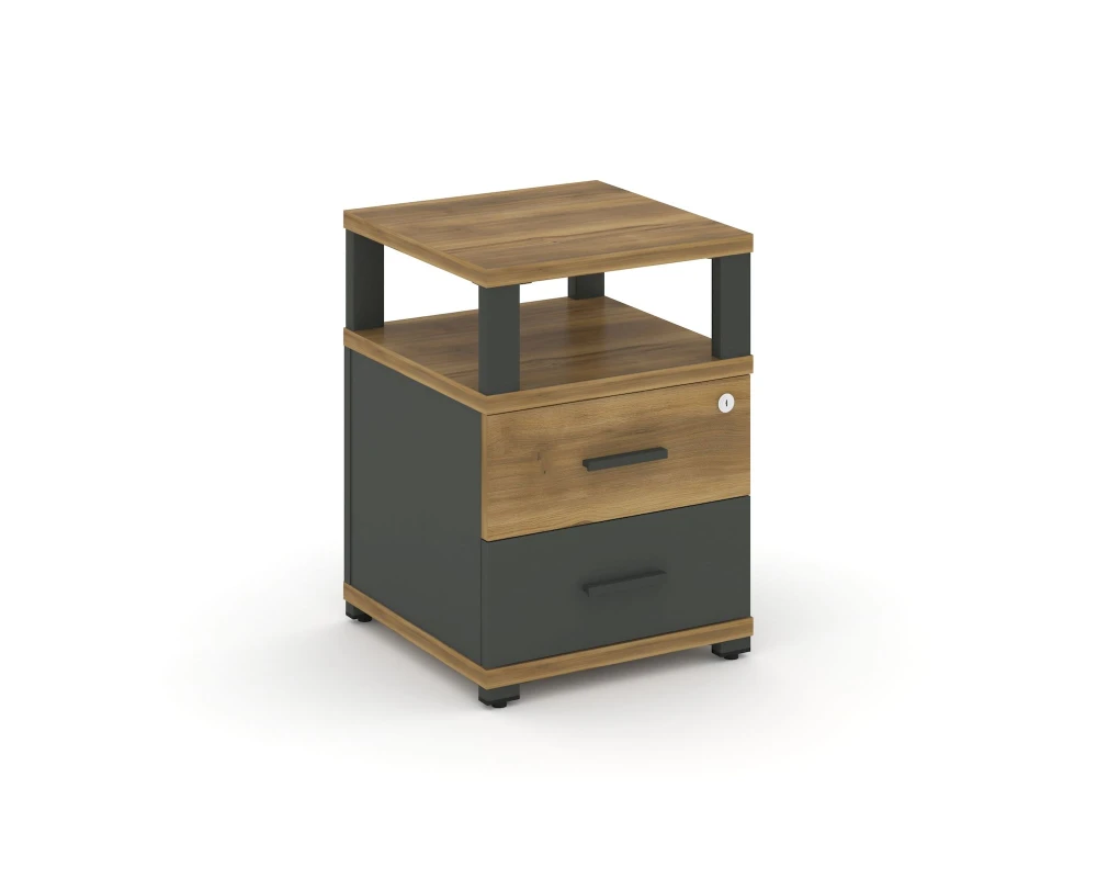 Тумба приставная 2 ящ. с надставкой CN.TUP-002 W 420x420x583 Концепт / Concept