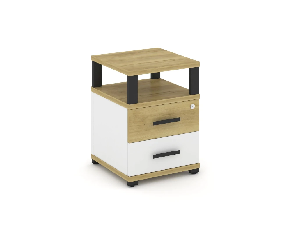 Тумба приставная 2 ящ. с надставкой CN.TUP-002 W 420x420x583 Концепт / Concept