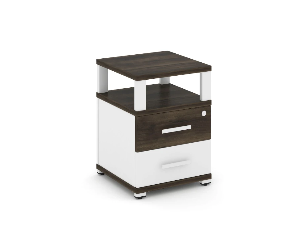 Тумба приставная 2 ящ. с надставкой CN.TUP-002 W 420x420x583 Концепт / Concept