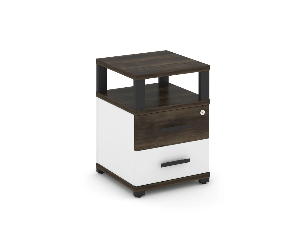 Тумба приставная 2 ящ. с надставкой CN.TUP-002 W 420x420x583 Концепт / Concept