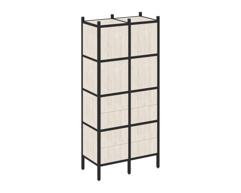 Прямой стеллаж L-04 862x446x1869 Лофт / Loft