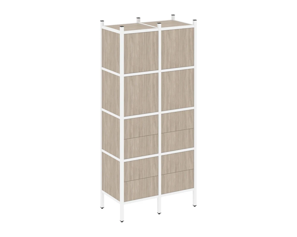 Прямой стеллаж L-04 862x446x1869 Лофт / Loft