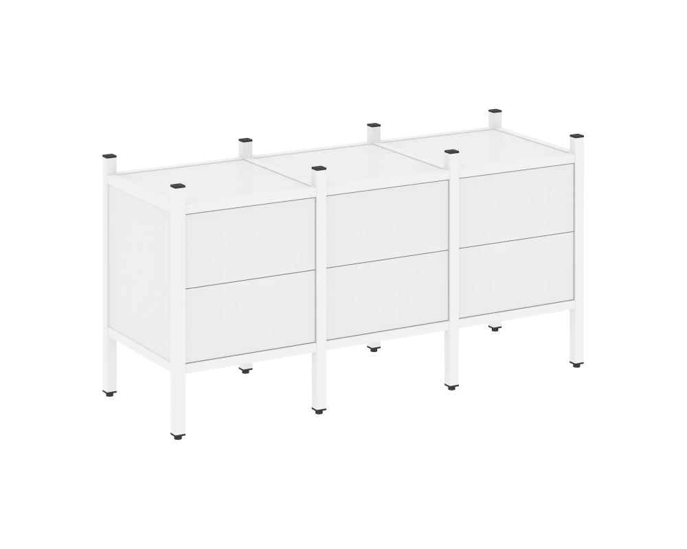 Прямой стеллаж L-06 1278x446x636 Лофт / Loft