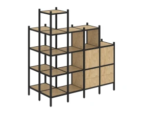 Угловой внешний стеллаж наборный L-58 862x1694x1869 Лофт / Loft images