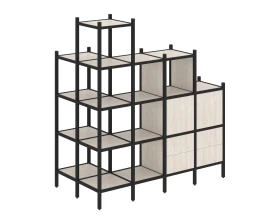 Угловой внешний стеллаж наборный L-58 862x1694x1869 Лофт / Loft images