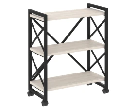Стеллаж на колесных опорах - 3 полки 800х400х968 Лофт / Loft images