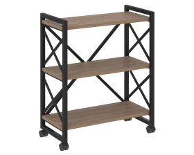 Стеллаж на колесных опорах - 3 полки 800х400х968 Лофт / Loft images