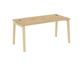 Стол рабочий руководителя, опоры - массив дерева 158x80x75 Оникс Вуд Директ / Onix Wood Direct images