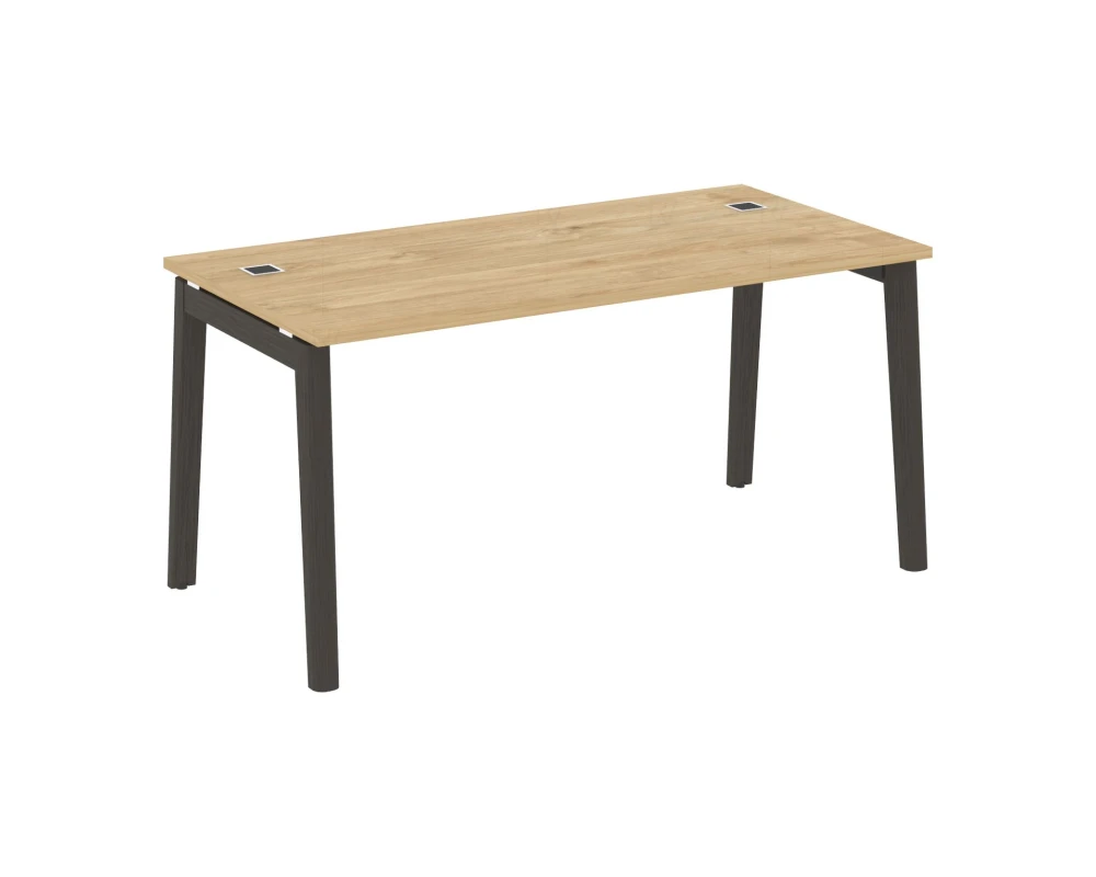 Стол рабочий руководителя, опоры - массив дерева 158x80x75 Оникс Вуд Директ / Onix Wood Direct