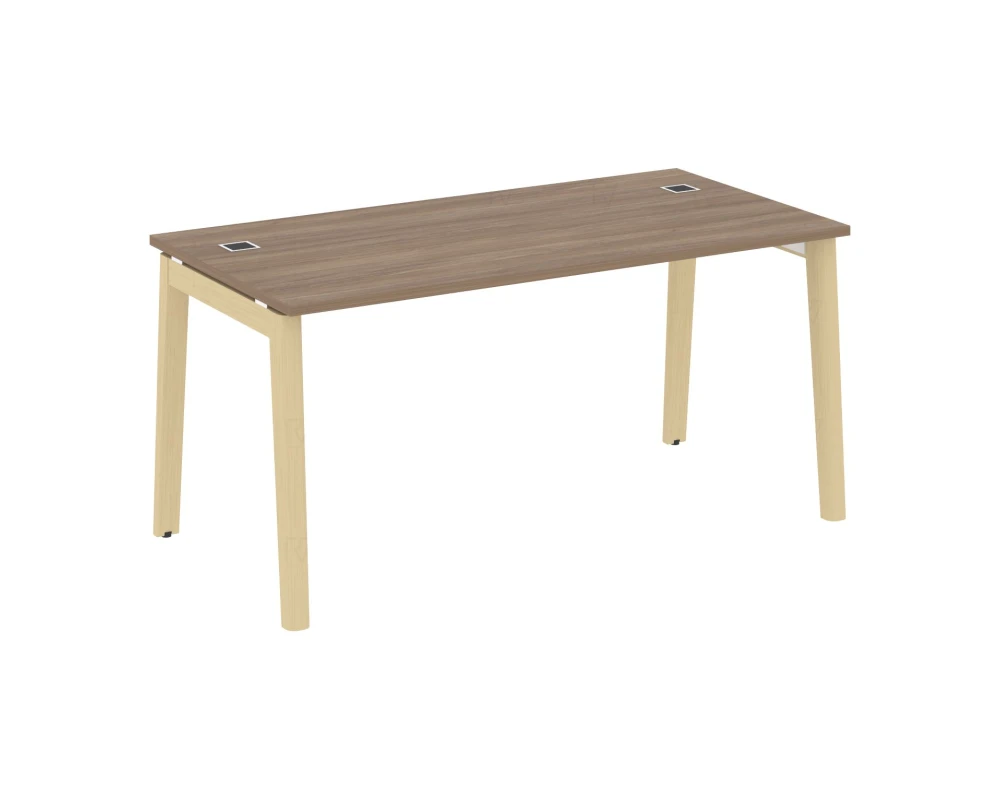 Стол рабочий руководителя, опоры - массив дерева 158x80x75 Оникс Вуд Директ / Onix Wood Direct