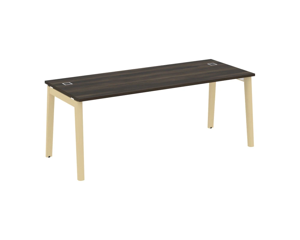 Стол рабочий руководителя, опоры - массив дерева 198x80x75 Оникс Вуд Директ / Onix Wood Direct