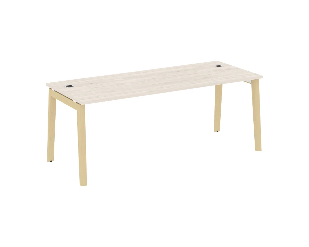 Стол рабочий руководителя, опоры - массив дерева 198x80x75 Оникс Вуд Директ / Onix Wood Direct