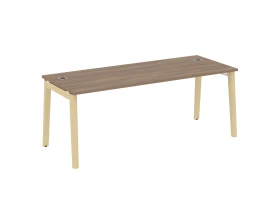 Стол рабочий руководителя, опоры - массив дерева 198x80x75 Оникс Вуд Директ / Onix Wood Direct images