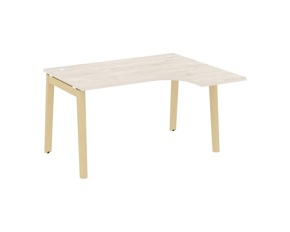 Стол эргономичный правый, опоры - массив дерева 138x118x75 Оникс Вуд / Onix Wood