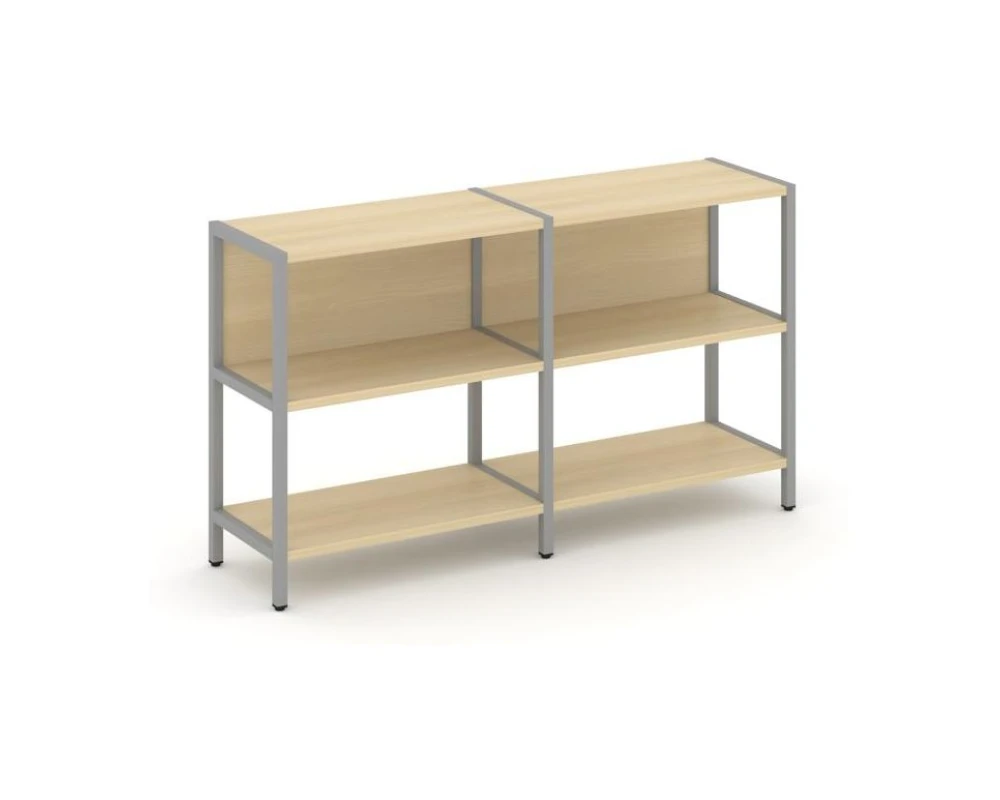 Двухсекционный стеллаж двухярусный 1590х400х879 Шелф Систем / Shelf System