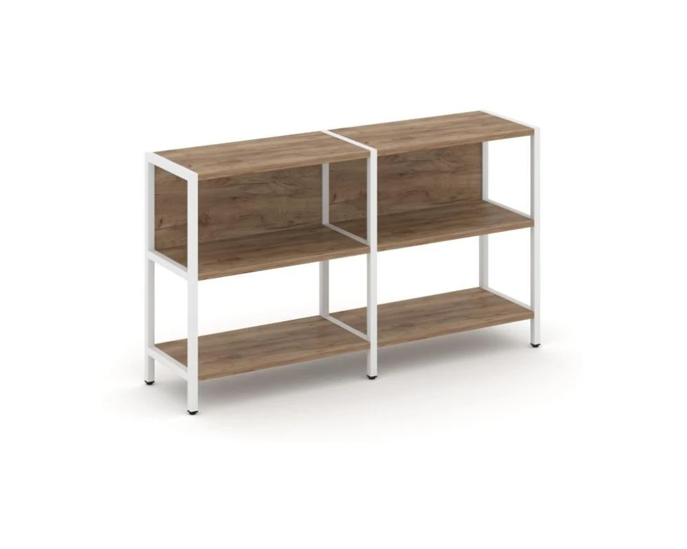 Двухсекционный стеллаж двухярусный 1590х400х879 Шелф Систем / Shelf System