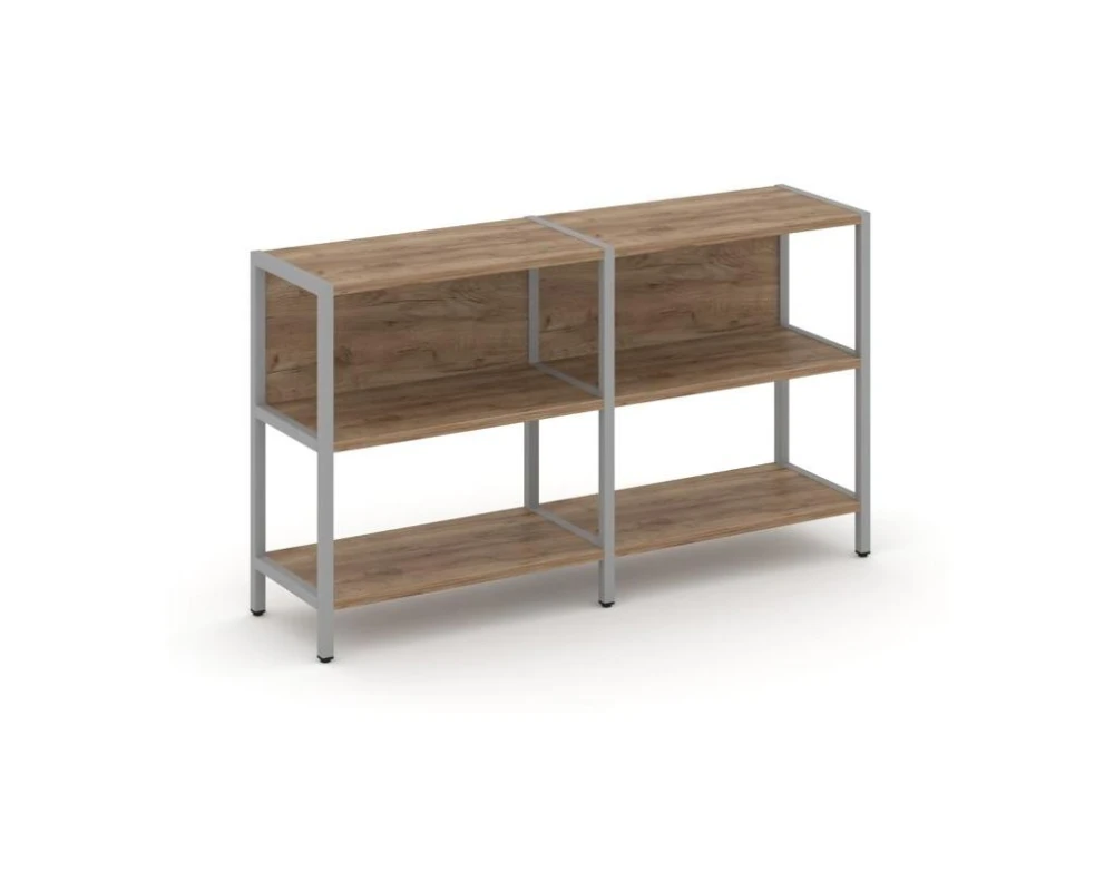 Двухсекционный стеллаж двухярусный 1590х400х879 Шелф Систем / Shelf System