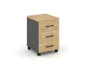 Тумба мобильная 3 ящ. Стандартные колеса 416x460x611 Стайл Проджект / Style Project images