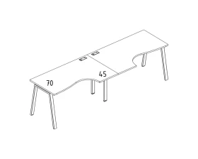 Рабочая станция каркас TRE столы (2х160) A4.PRO images