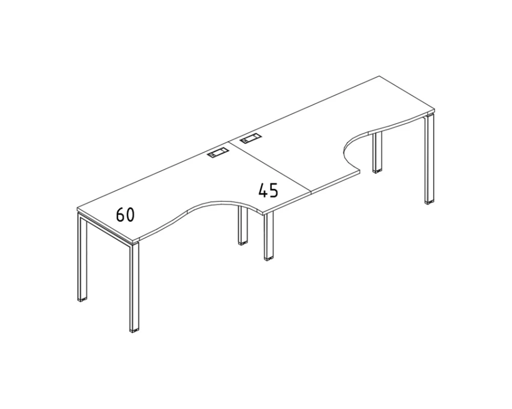 Рабочая станция столы Классика каркас UNO (2х160) A4.PRO