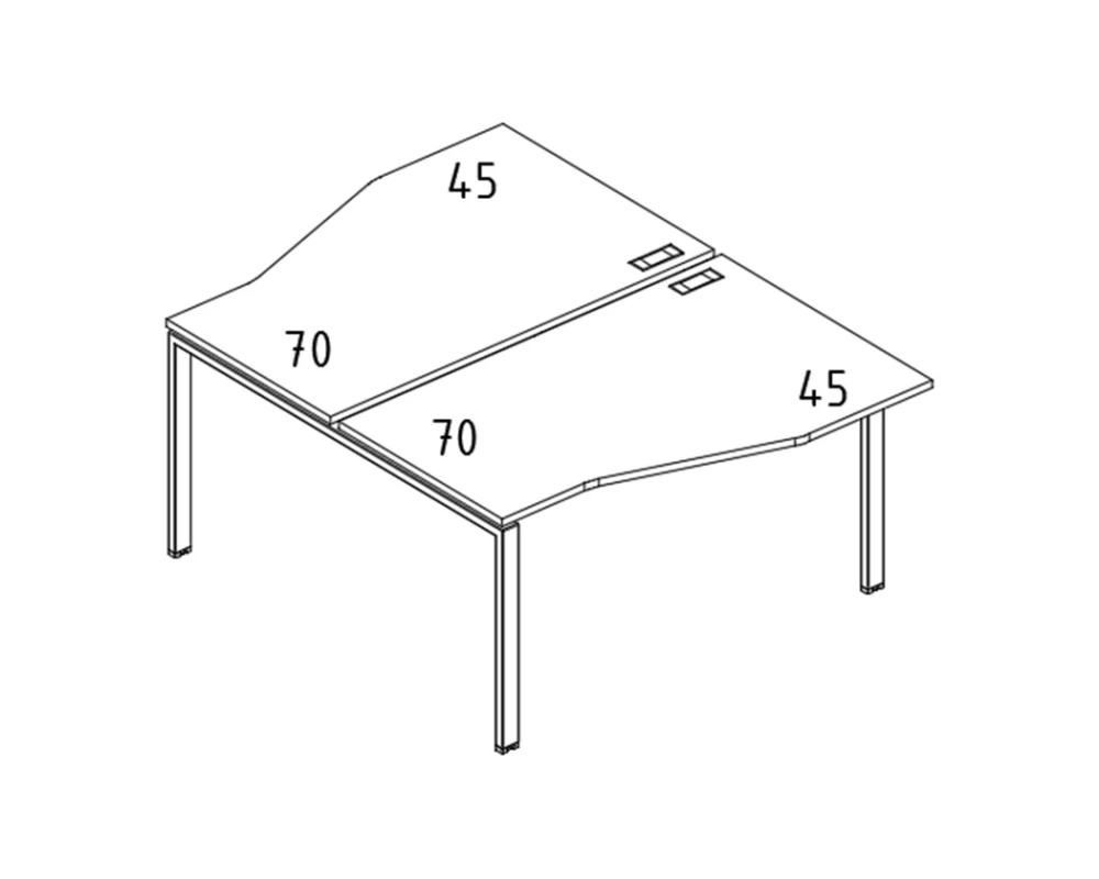 Рабочая станция столы Техно" каркас UNO (2х160) A4.PRO