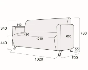 Диван 2-х местный Брикс images