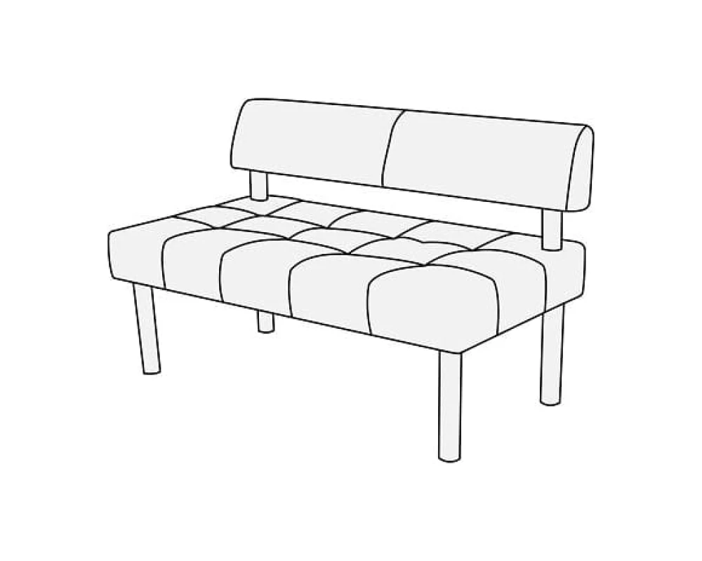 Модуль 2-х местный без подлокотников Спринт