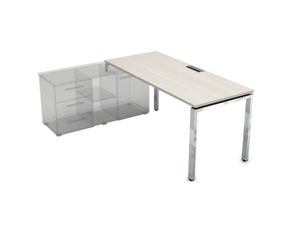 Стол рабочий прямолинейный три опоры, левый (2000*900*750) НСТЛ-П.996 GLOSS LINE