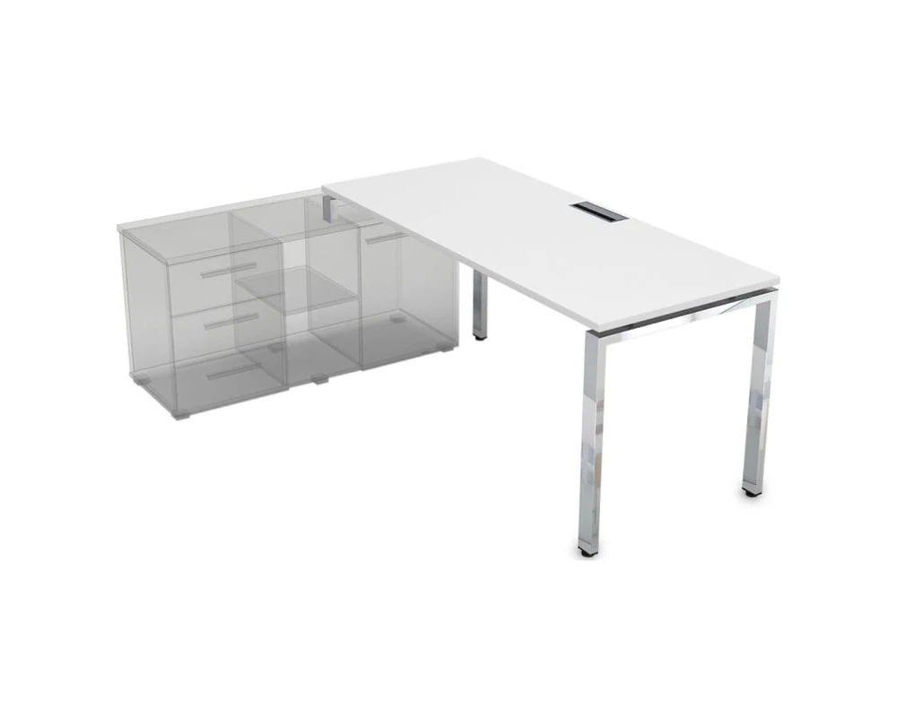 Стол рабочий прямолинейный три опоры, левый (2000*900*750) НСТЛ-П.996 GLOSS LINE