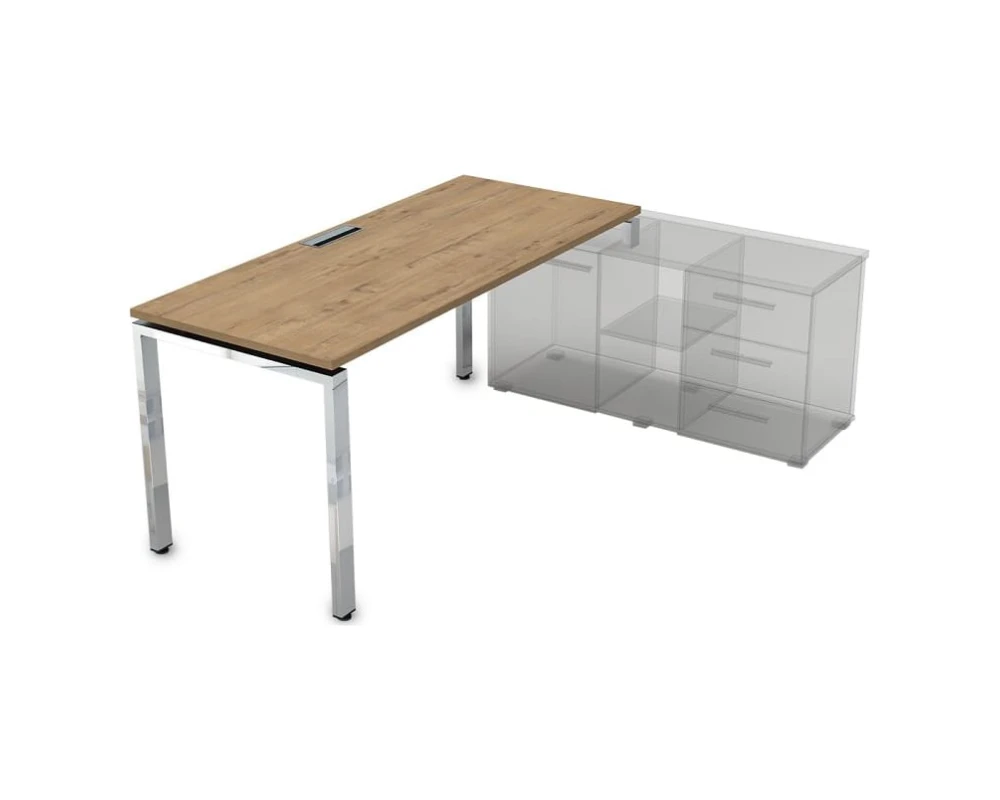 Стол рабочий прямолинейный три опоры, правый (1800*800*750) НСТП-П.985 GLOSS LINE