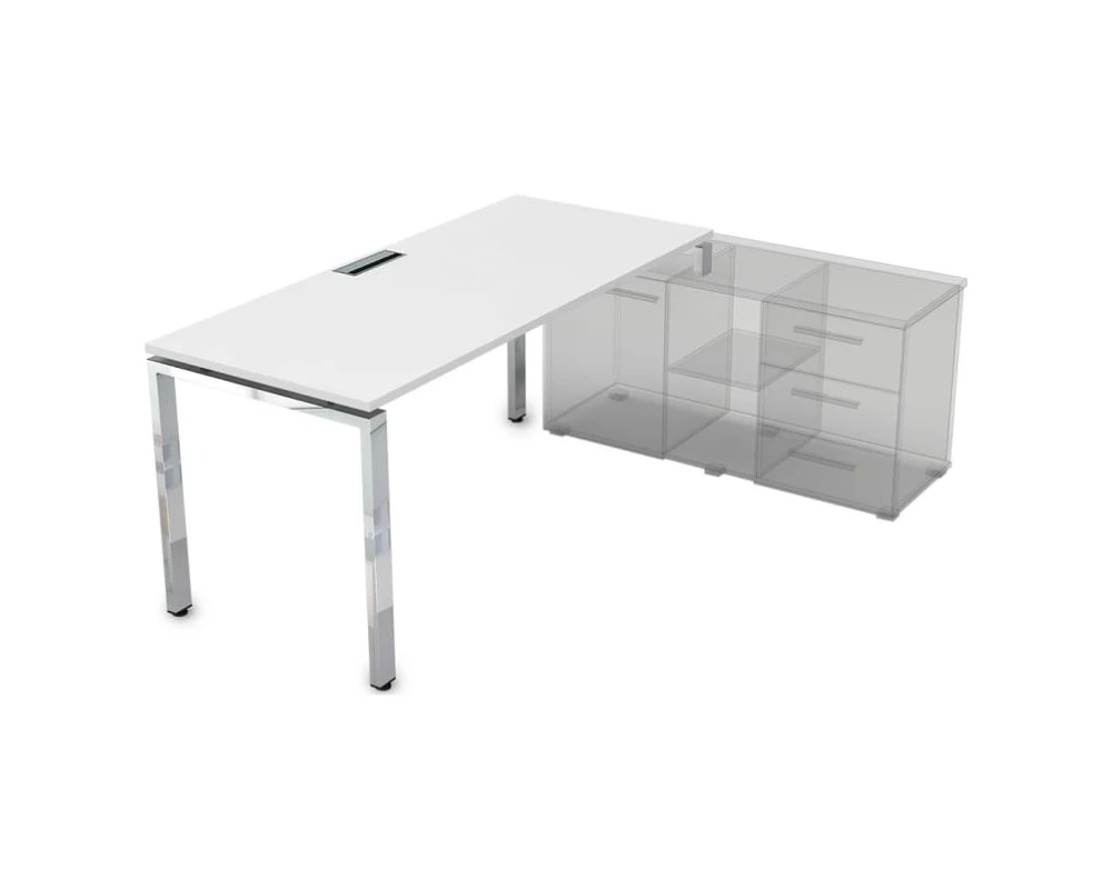 Стол рабочий прямолинейный три опоры, правый (1800*800*750) НСТП-П.985 GLOSS LINE