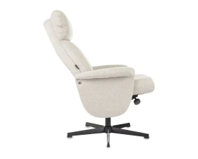 Кресло Бюрократ БАРОН / BARON с пуфом Ткань, Бежевый images