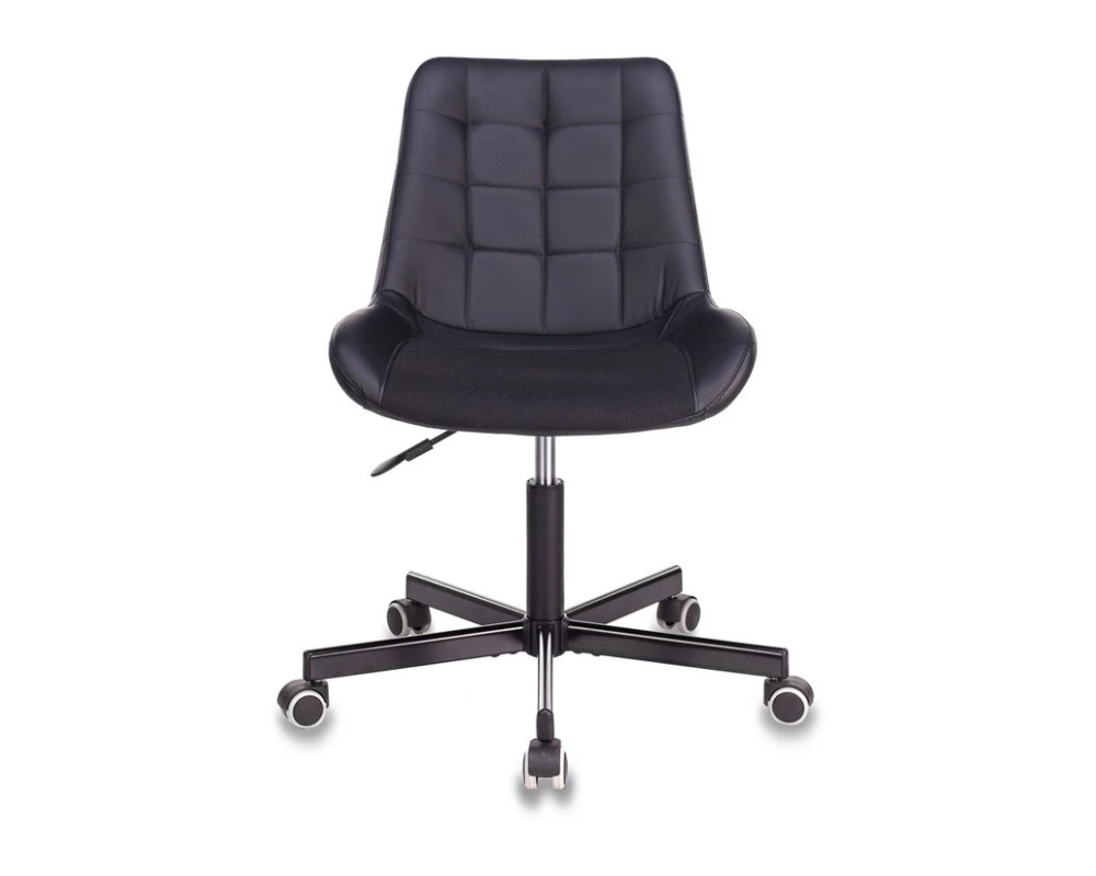 Кресло Бюрократ CH-350M/BLACK Ткань/Экокожа, Черный