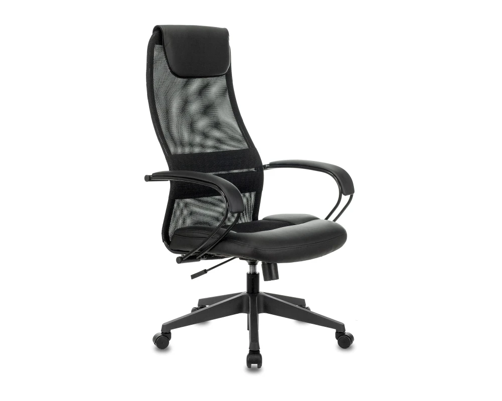 Кресло Бюрократ CH-608 Сетка/Экокожа, Черный