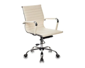 Кресло Бюрократ CH-883-LOW Экокожа, Слоновая кость images
