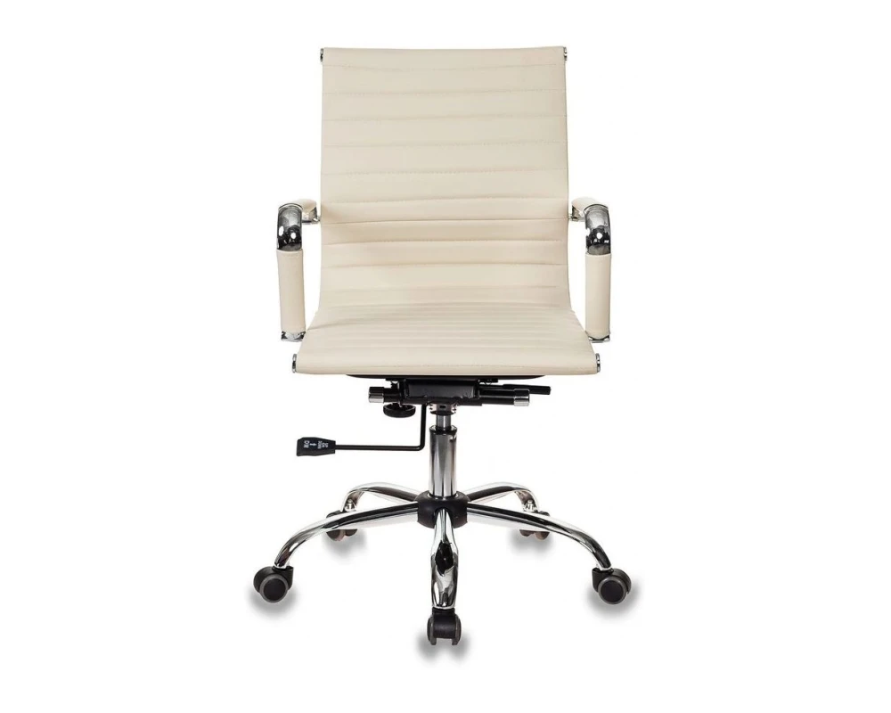 Кресло Бюрократ CH-883-LOW Экокожа, Слоновая кость