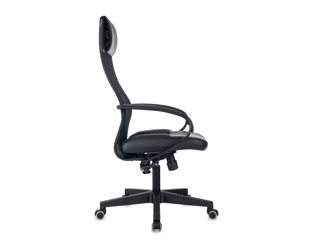 Кресло Бюрократ CH-NOVA LUX Сетка/Экокожа, Черный