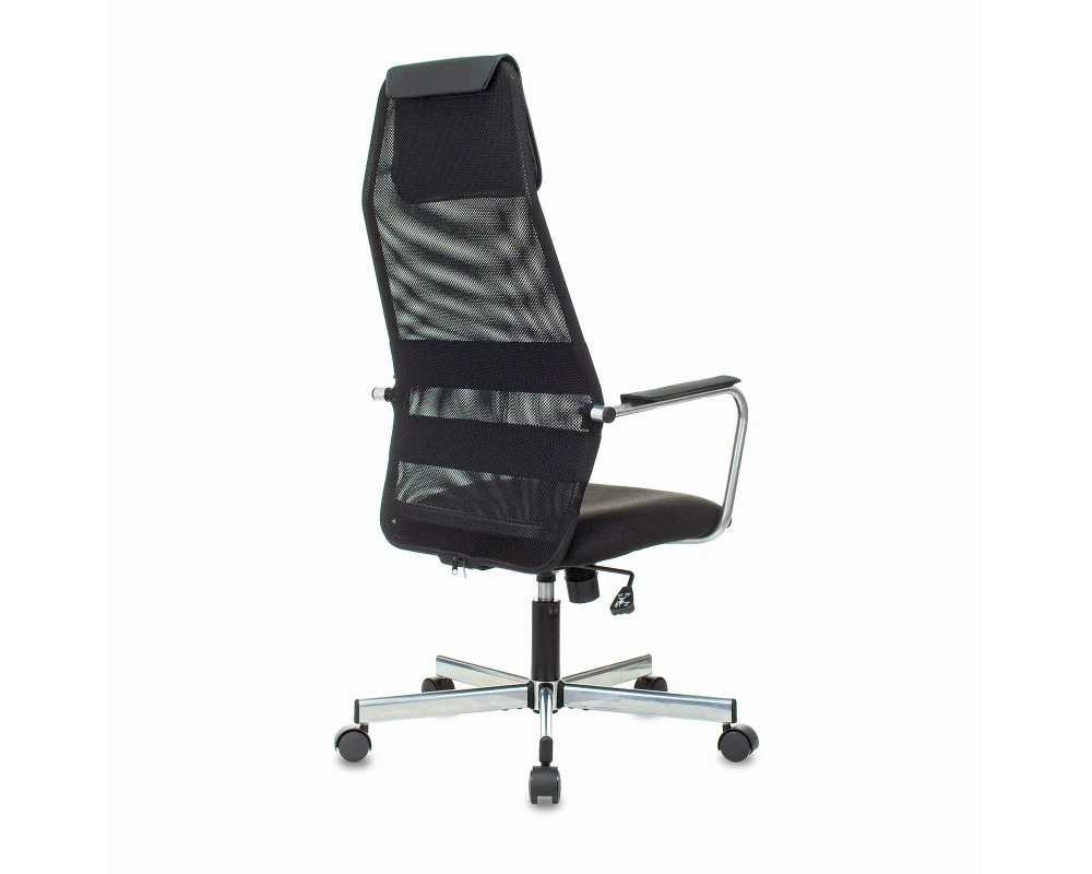 Кресло Бюрократ KB-5M хром Сетка/ Ткань, Черный