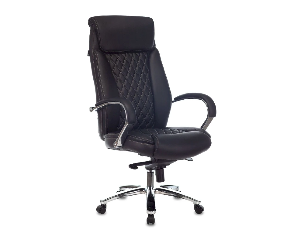 Кресло Бюрократ T-9924SL Натуральная кожа, Черный