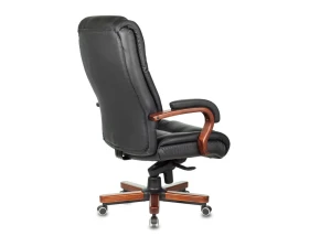 Кресло Бюрократ T-9925WALNUT Натуральная кожа, Черный images