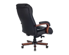 Кресло Бюрократ T-9926WALNUT Натуральная кожа, Черный images